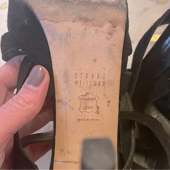 Stuart Weitzman Soundtrack Crisscross Suede Sandal - Picture 7 of 7